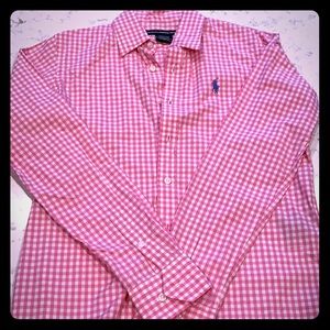 Pink Gingham Ralph Lauren Oxford